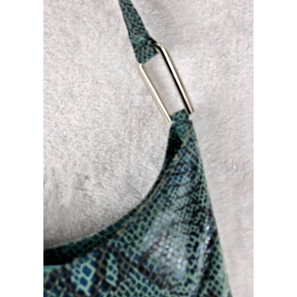 Crossbody Tote Faux Teal Snakeskin by I.N.C International Concepts Medium Size - Picture 13 of 15
